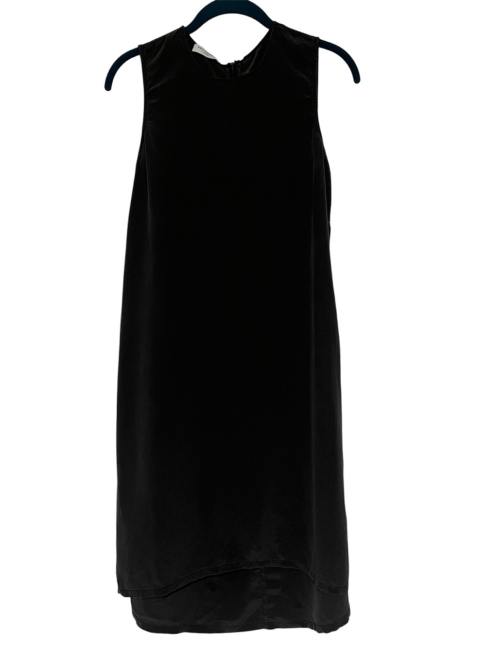 Equipment Silk Black Sleeveless Midi Dress